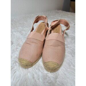 Ralph Lauren Women's Espadrille Wedge Pump Pink - Size 6.5B